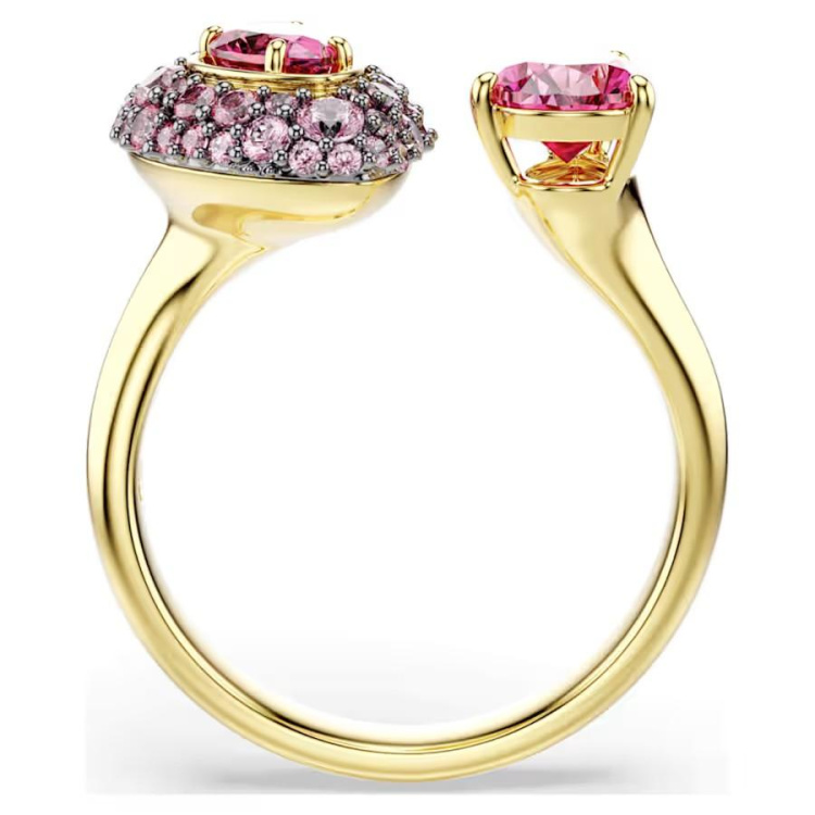Sublima cocktail ring Pear cut, Red, 18K gold finish